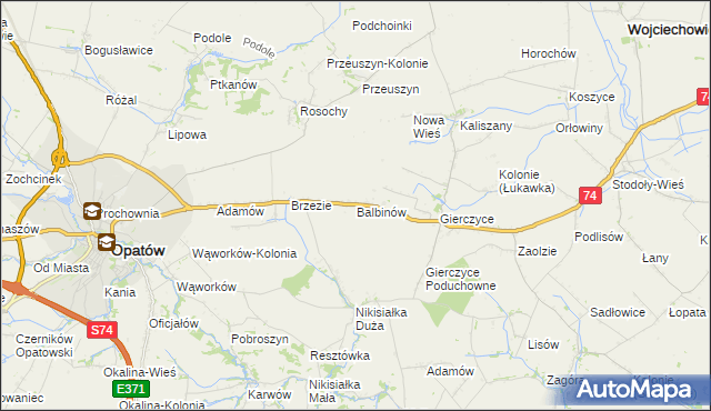 mapa Balbinów, Balbinów na mapie Targeo