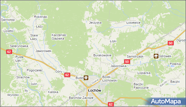 mapa Burakowskie, Burakowskie na mapie Targeo