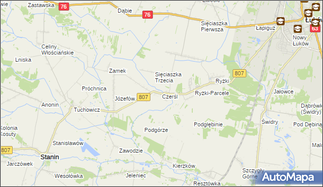 mapa Czerśl, Czerśl na mapie Targeo