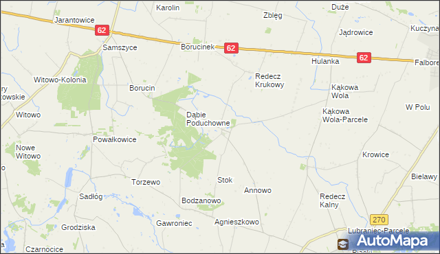 mapa Dąbie Kujawskie, Dąbie Kujawskie na mapie Targeo