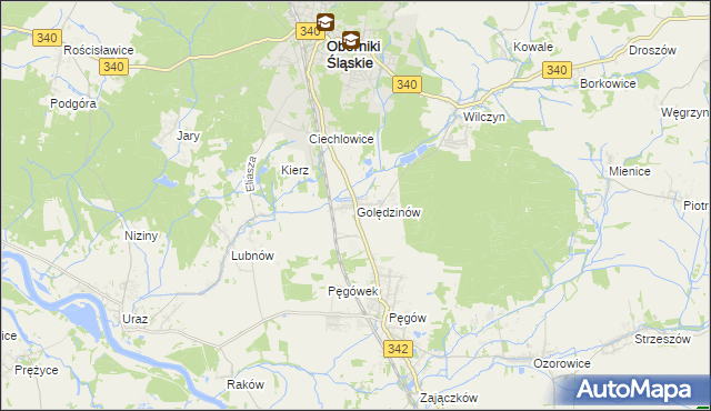 mapa Golędzinów, Golędzinów na mapie Targeo