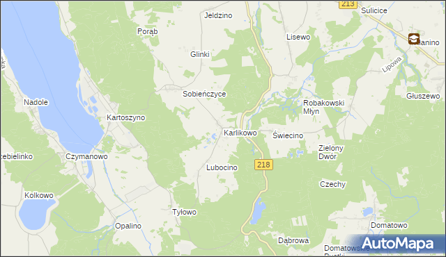 mapa Karlikowo, Karlikowo na mapie Targeo