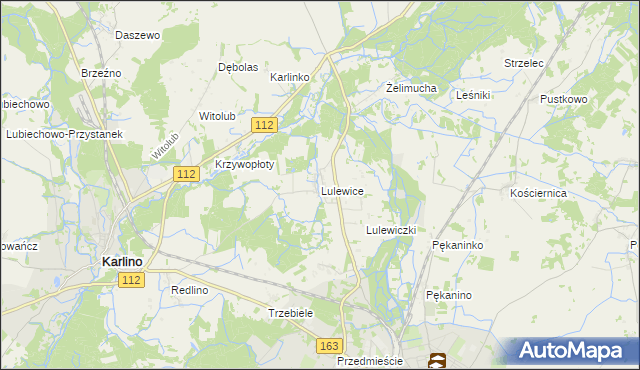 mapa Lulewice, Lulewice na mapie Targeo