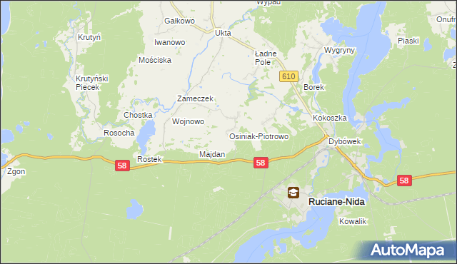 mapa Osiniak-Piotrowo, Osiniak-Piotrowo na mapie Targeo