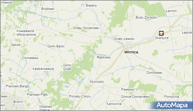 mapa Rębkowo, Rębkowo na mapie Targeo