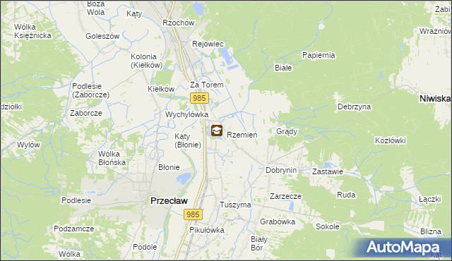 mapa Rzemień, Rzemień na mapie Targeo