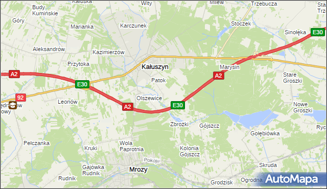 mapa Szymony, Szymony na mapie Targeo