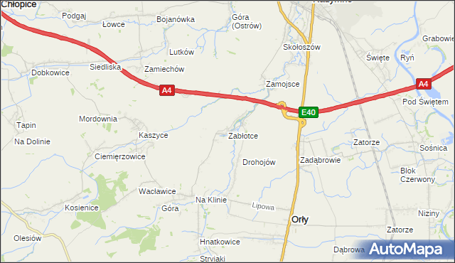 mapa Zabłotce gmina Radymno, Zabłotce gmina Radymno na mapie Targeo