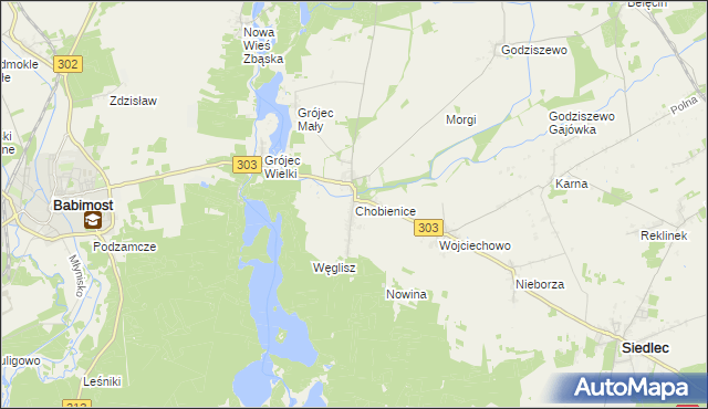 mapa Chobienice, Chobienice na mapie Targeo