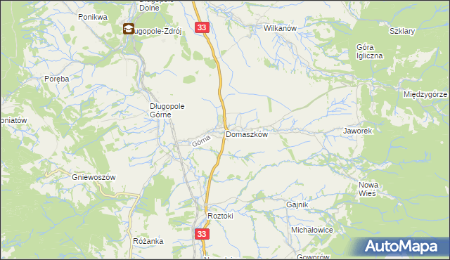 mapa Domaszków gmina Międzylesie, Domaszków gmina Międzylesie na mapie Targeo