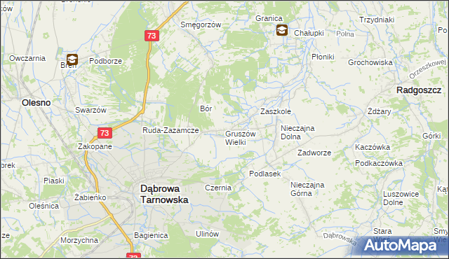 mapa Gruszów Wielki, Gruszów Wielki na mapie Targeo