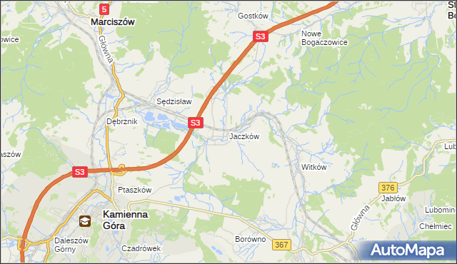 mapa Jaczków, Jaczków na mapie Targeo