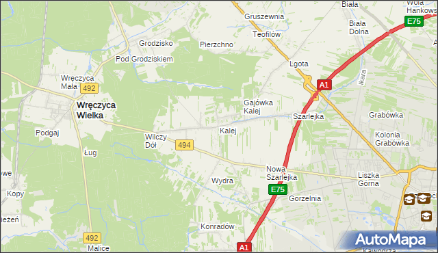 mapa Kalej, Kalej na mapie Targeo