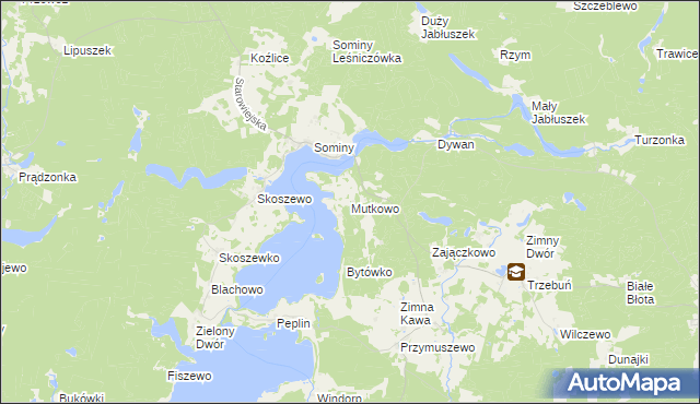 mapa Mutkowo, Mutkowo na mapie Targeo