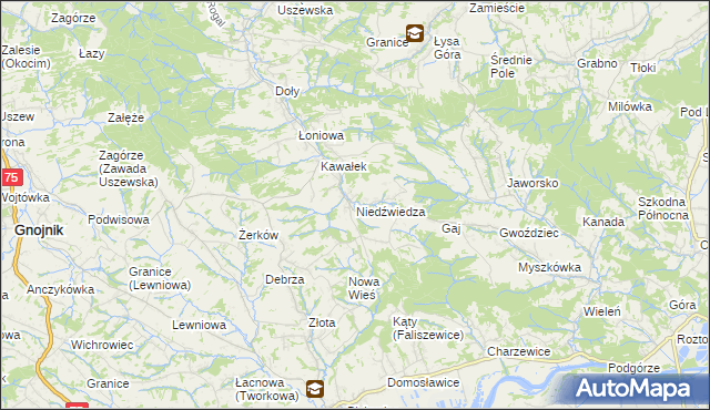 mapa Niedźwiedza, Niedźwiedza na mapie Targeo