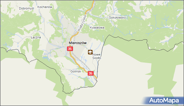 mapa Nowe Siodło, Nowe Siodło na mapie Targeo