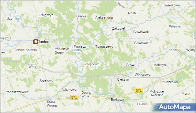 mapa Nowosiółki gmina Nowe Miasto, Nowosiółki gmina Nowe Miasto na mapie Targeo