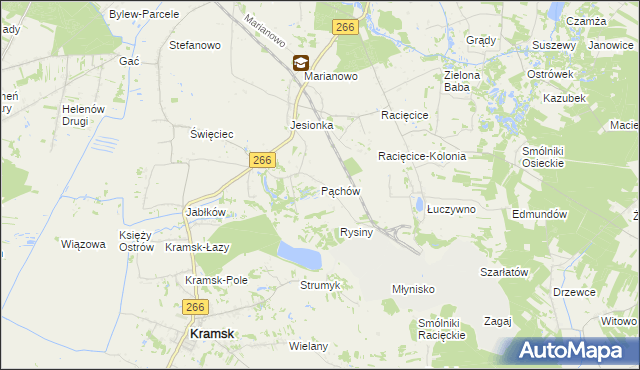 mapa Pąchów, Pąchów na mapie Targeo