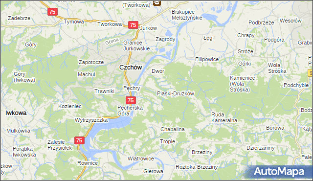 mapa Piaski-Drużków, Piaski-Drużków na mapie Targeo