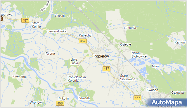 mapa Popielów powiat opolski, Popielów powiat opolski na mapie Targeo