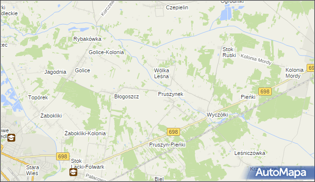 mapa Pruszynek, Pruszynek na mapie Targeo