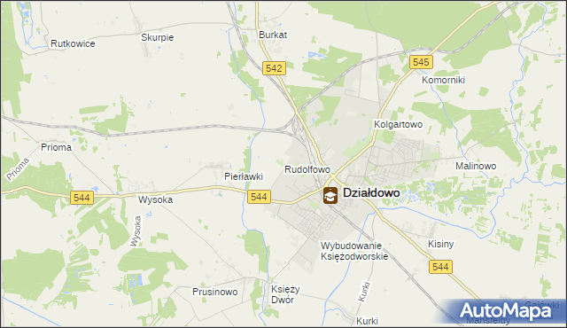 mapa Rudolfowo, Rudolfowo na mapie Targeo