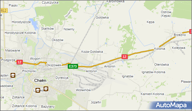 mapa Srebrzyszcze, Srebrzyszcze na mapie Targeo