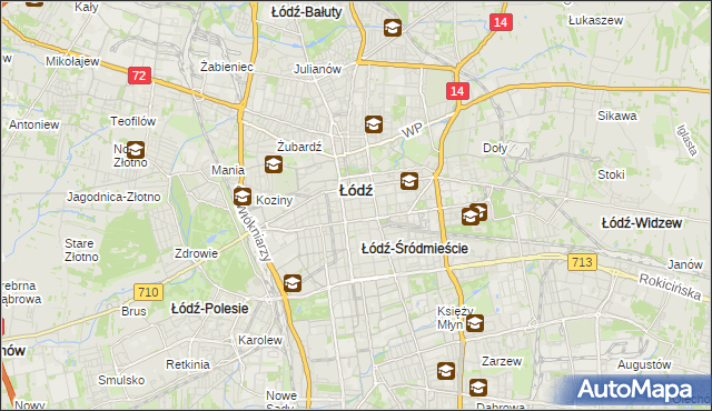 mapa Śródmieście gmina Łódź, Śródmieście gmina Łódź na mapie Targeo