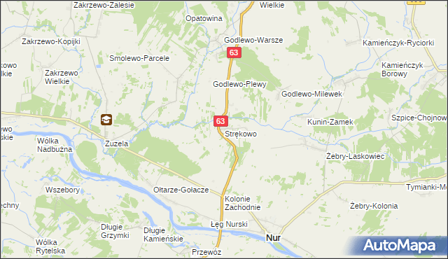 mapa Strękowo, Strękowo na mapie Targeo