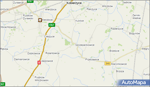 mapa Szczepankowice, Szczepankowice na mapie Targeo