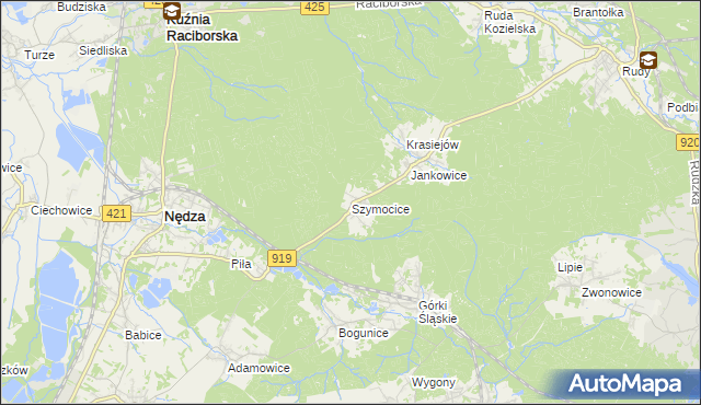 mapa Szymocice, Szymocice na mapie Targeo