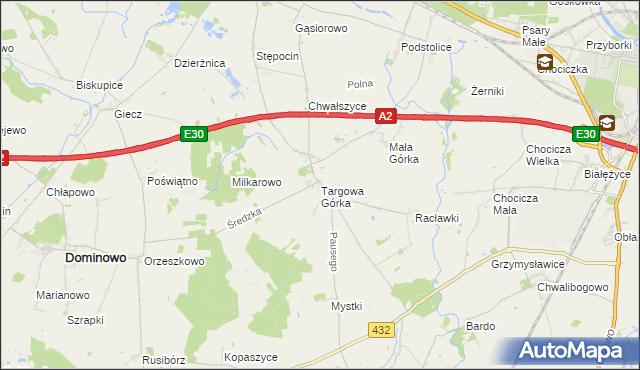 mapa Targowa Górka, Targowa Górka na mapie Targeo