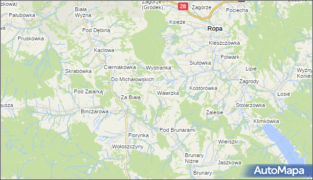 mapa Wawrzka, Wawrzka na mapie Targeo