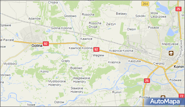 mapa Węglew, Węglew na mapie Targeo
