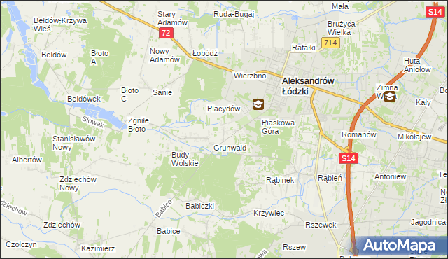 mapa Wola Grzymkowa, Wola Grzymkowa na mapie Targeo