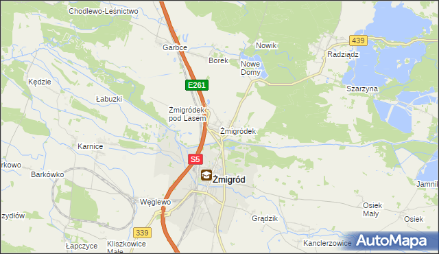 mapa Żmigródek, Żmigródek na mapie Targeo