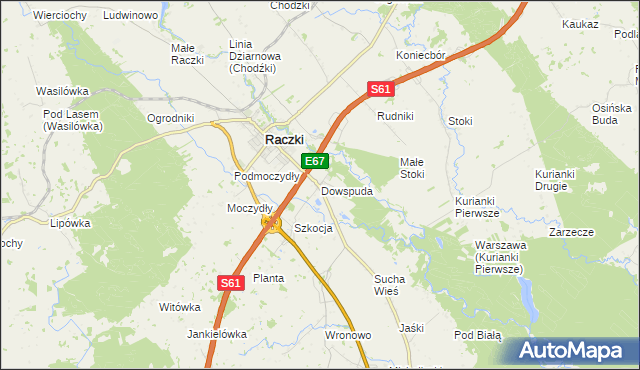 mapa Dowspuda, Dowspuda na mapie Targeo