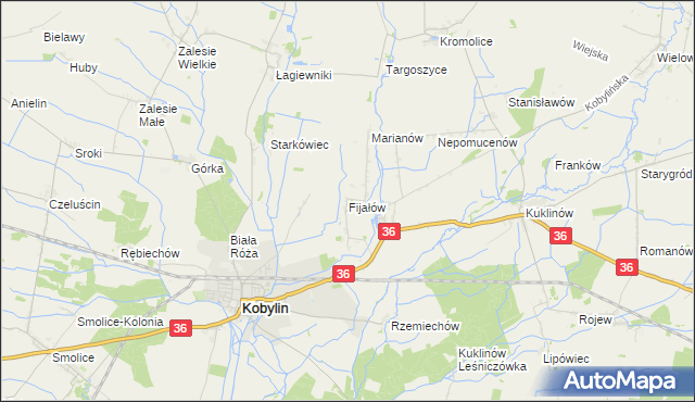 mapa Fijałów, Fijałów na mapie Targeo