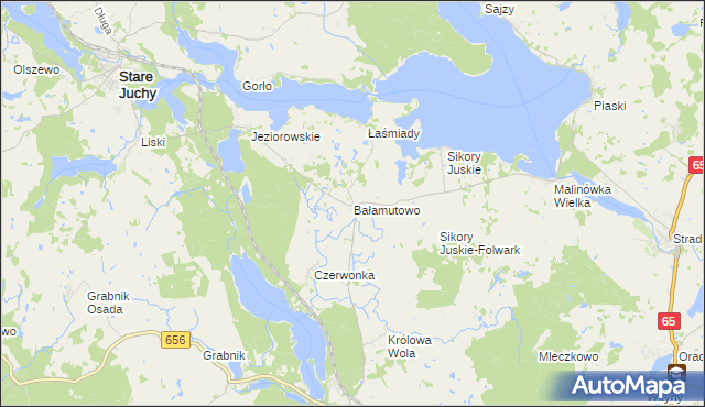 mapa Bałamutowo, Bałamutowo na mapie Targeo