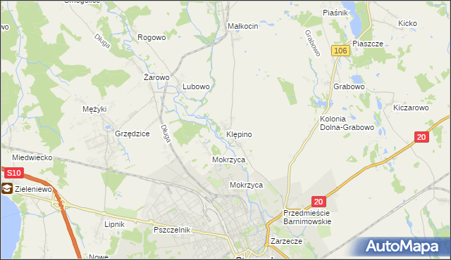 mapa Klępino, Klępino na mapie Targeo