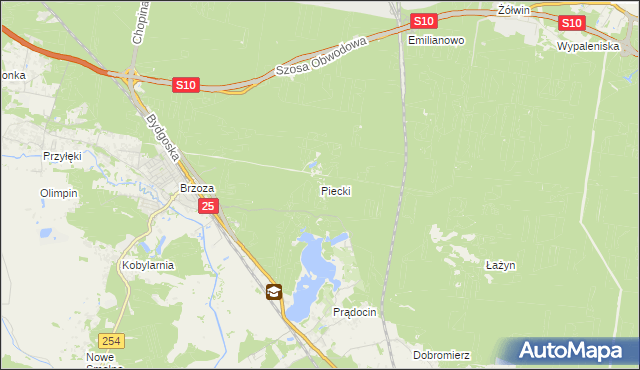 mapa Piecki gmina Nowa Wieś Wielka, Piecki gmina Nowa Wieś Wielka na mapie Targeo