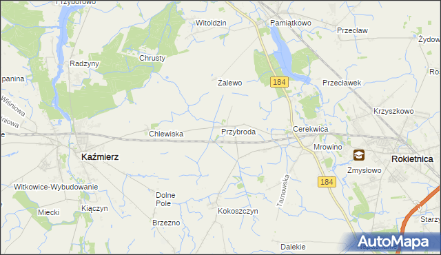 mapa Przybroda, Przybroda na mapie Targeo