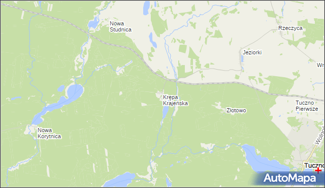 mapa Krępa Krajeńska, Krępa Krajeńska na mapie Targeo