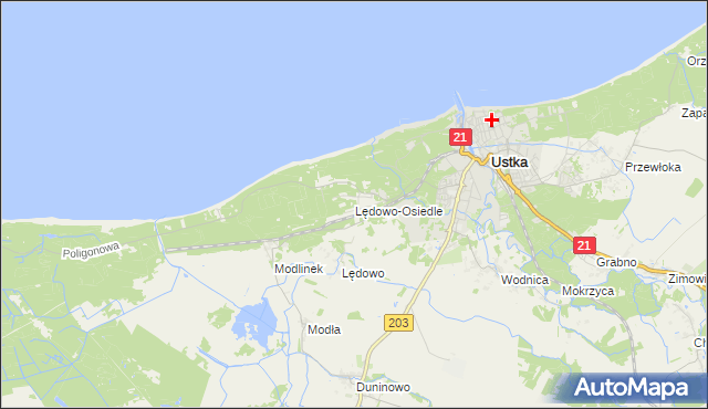 mapa Lędowo-Osiedle, Lędowo-Osiedle na mapie Targeo