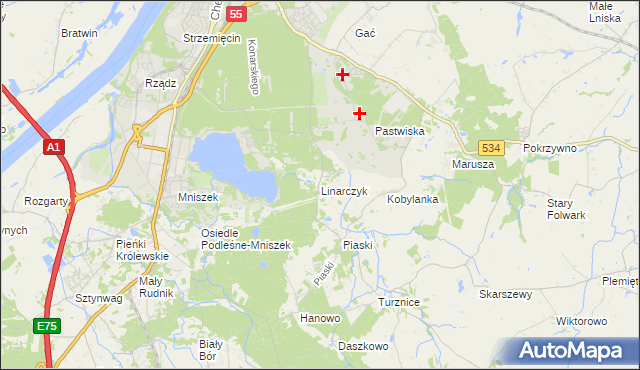 mapa Linarczyk, Linarczyk na mapie Targeo