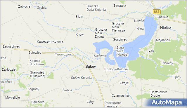 mapa Sułówek gmina Sułów, Sułówek gmina Sułów na mapie Targeo