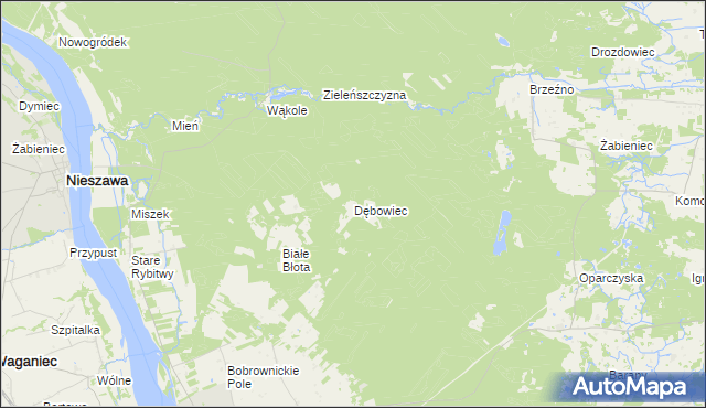 mapa Dębowiec gmina Bobrowniki, Dębowiec gmina Bobrowniki na mapie Targeo