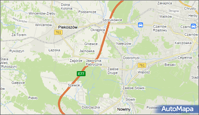 mapa Janów gmina Piekoszów, Janów gmina Piekoszów na mapie Targeo