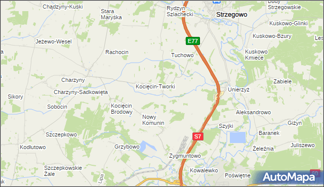 mapa Mączewo, Mączewo na mapie Targeo