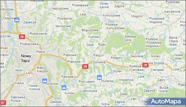 mapa Paszyn, Paszyn na mapie Targeo